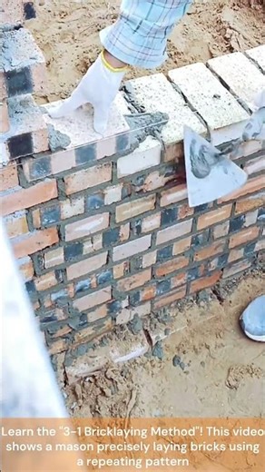 Masonry Pro's Brick Pattern Technique 👨‍🏭💡