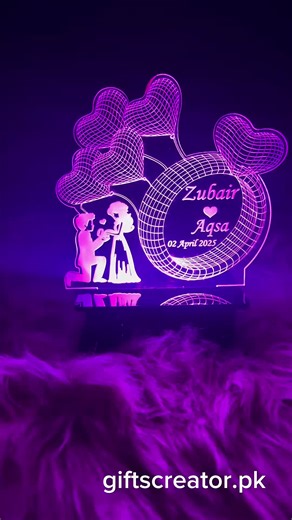 Your names in lights! High-quality custom 3D LED lamps. Click to shop now!