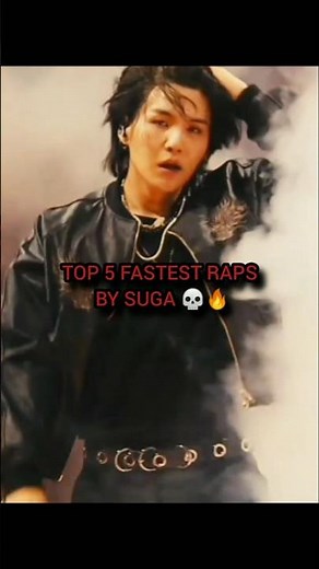 top 5 fastest raps by suga 🔥#bts#shorts#viral#trending #kpop