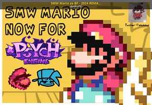 SMW Mario as BF - 2024 REMASTER Mod for Friday Night Funkin' | FNF Mods