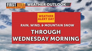 First Alert Weather Alert: through Wednesday morning as rain disrupts travel