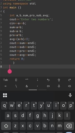 Write a program that input two numbers and display sum,product,sub,avg??
