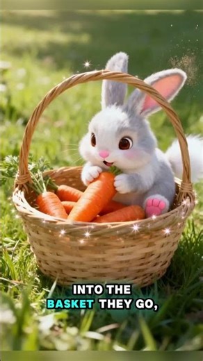 Cute Fluffy Bunny Animation | Realistic 3D Bunny Nibbling Carrot | Magical Kids Cartoon