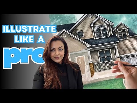 House Drawing Tutorial | Adding Details and Landscaping