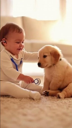 Baby Doctor in Action 🩺🐶 | The Cutest Checkup Ever! 💛