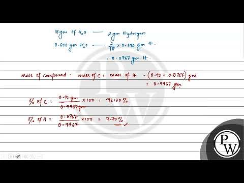 A welding fuel gas contains carbon and hydrogen only. Burning a small sample of itin oxygen give...