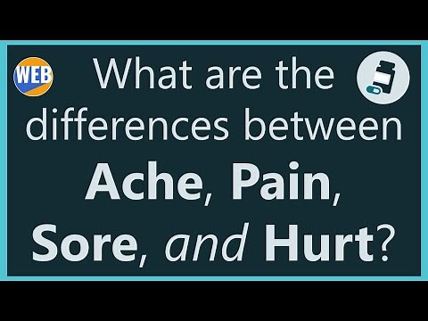 🗲Describing Discomfort😷Ache Pain Sore and Hurt - 📢Use these words correctly