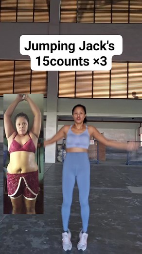 Jumping Jack's 15 counts ×3 #workouttips #exercise #exercisetips #workout | Homelyn fitness