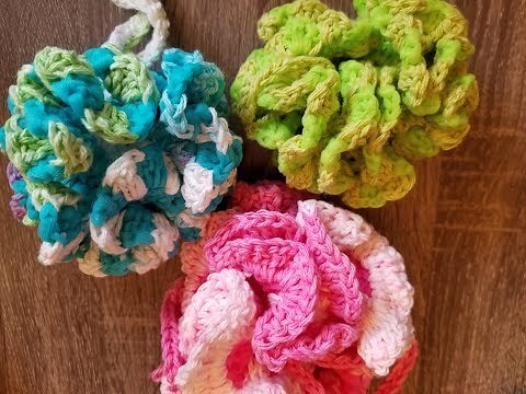 Easy Crochet Bath Pouf