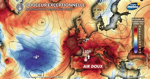Jusqu'à plus de 20°C : douceur exceptionnelle en France dès ce dimanche - Actualités La Chaîne Météo