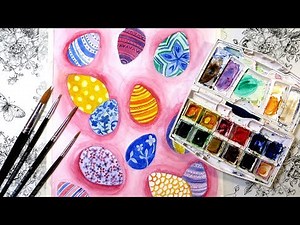Easter Egg Watercolor Painting Tutorial for Beginners