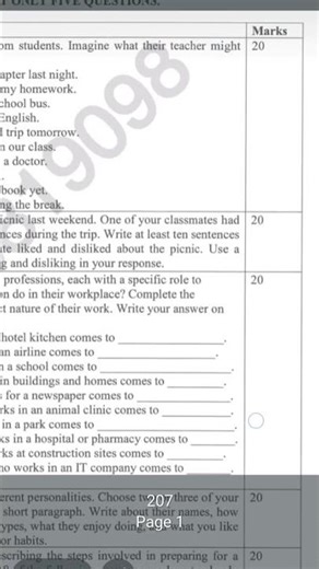 AIOU 207 Matric English Spring 2025 Past Paper