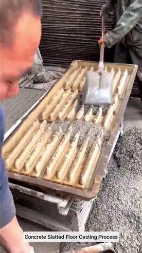 Concrete Slatted Floor Casting Process
