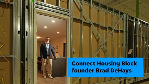 Brad DeHays of Connect Housing Blocks uses new building methods