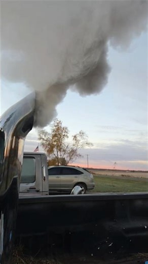 crazy 7.3L powerstroke cold start bedstack #diesel