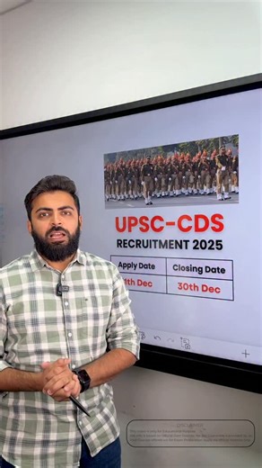 @govtexamsalert on Instagram: "📌UPSC CDS 2025 EXAM SYLLABUS 🔥🔥📝💯💯 ➡️ Apply Date: 11/12/2025 ➡️ End Date: 30/12/2025 ➡️ Eligibility: Any Graduate ➡️ Age Limit: 18 - 24 Years ➡️ SELECTION PROCESS : 👉🏻 Stage 1 : Written Exam 👉🏻 Stage 2 : Interview ➡️ POST NAME: Various Posts ➡️ Apply Link: https://upsconline.nic.in ➡️ To Enroll In DAILY DOSE Visit The Link👇👇 https://www.wellacademy.in/study/w61k ➡️ Follow Our Page For More Such Educational Content 💯💯📚✔️ . . . 📢 Stay informed—join ou