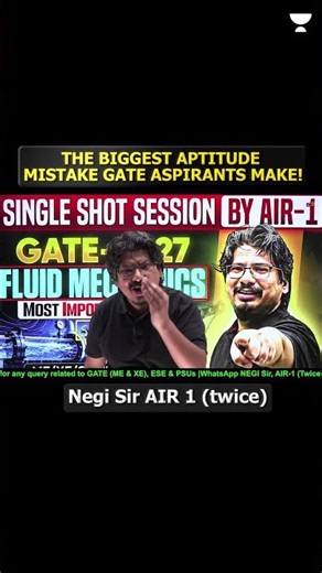 The Biggest Aptitude Mistake GATE Aspirants Make ! 😳 #GATE2027 #GATEME #NEGIsir #NEGI10