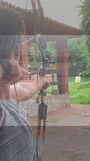arco composto velox 45lbs a 40m #arcocomposto #arqueria #archery #hunting #alvo #tiroaoalvo #bow
