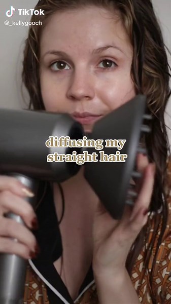 Trying to diffuse my naturally “straight” hair…