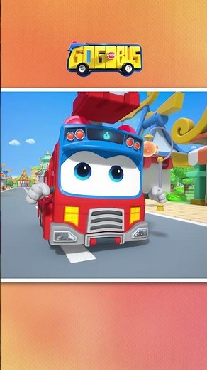 GoGoBus Goes Round & Round | Wheels on the Bus Fire Engine 🚒 #nurseryrhymes #shorts #wheelsonthebus