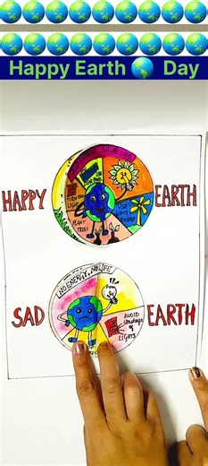 Save Earth drawing 🌎 | World Earth Day Drawing | Earth Day #shorts #youtubeshorts #earth #art