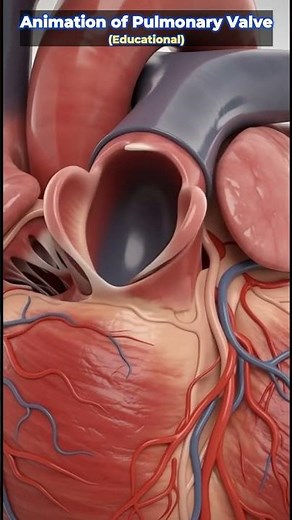 Educational 3D Heart Animation | How the Pulmonary Valve Works | 01