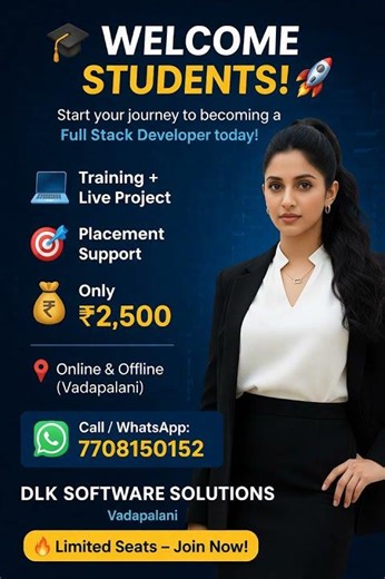 😱 Internship + Project + Certificate @ ₹2500 | DLK Software Solutions