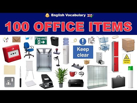 English Vocabulary - 100 OFFICE ITEMS