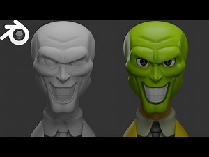 Stylized 3D Sculpt of The Mask in Blender | Jim Carrey Character Timelapse!