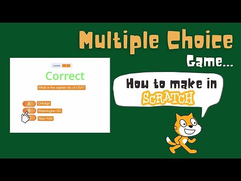 Scratch Multiple Choice Game (No multiple Costumes or Backdrops) | Lists in Scratch