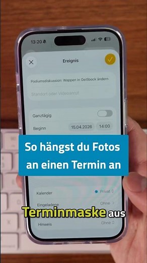 iPhone-Hack: SO hängst du Fotos an einen Termin an
