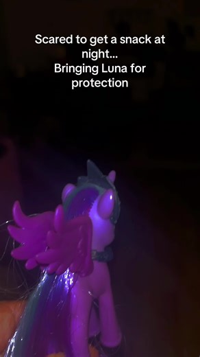 I think the real horror is my fridge… Got this idea from@drew so funny I had to do this with Luna 😭 #princessluna #princesslunamlp #mylittlepony #mlpfim #mylittleponyfim #mlptoys