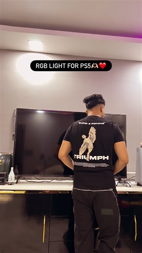 Piyush plays🎮 on Instagram: "Most affordable RGB light for ps5 ❤️🫶🏻 #gaming #gamingroom #gamingroomsetup #gaming #fyp #fypppppppppppppppppppppppppppppppppppppppppppppppppppppppppppppppppppppp #trendreels #amazon #amazonfinds"