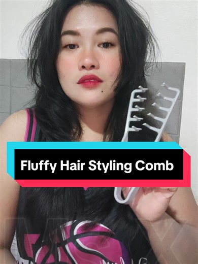 "Transform your look in seconds! ✨ This fluffy hair styling comb gives...