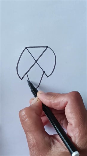 how to draw beautiful and easy bee 🐝with x #easyart #drawingtutorial #drawing #artist