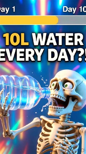 I Drank 10 Liters Water Every Day for 100 Days 💀#shorts #trending