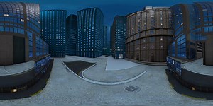 virtual 3d city at night 360º Video | 360Cities
