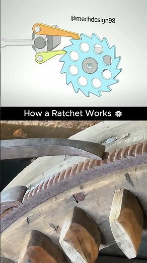 👉 Rate This Ratchet Mechanism 🤗 #engineering #machine #mechanism