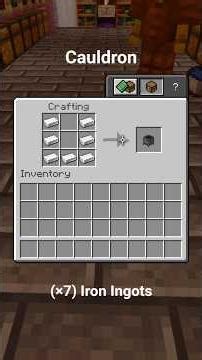 How to CRAFT CAULDRON! 🛠️ Crafting Station Burst #17 #Minecraft #Shorts