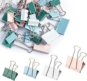 M&G Binder Clips 36 Pcs Colorful Assorted Size Clips, Extra Large Clips 2in*12Pc& Medium Clips 1.25in*24Pc, Boxed Paper Clips for Home, School and Office Supplies