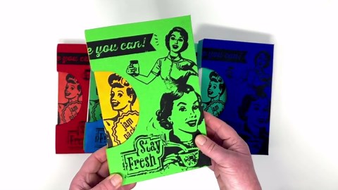 Hand Bound Notebook: Jar Journal, Rigid Fabric Cover, Lined Pages, Lay Open Flat - Etsy