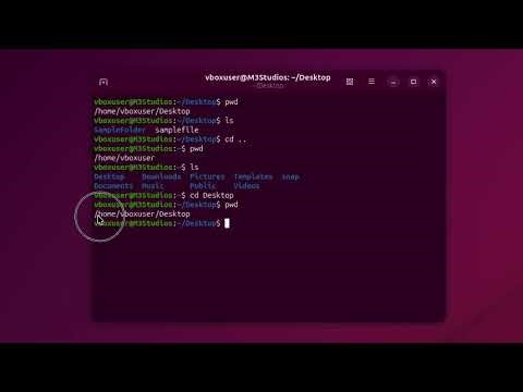 Basic Command Line Navigation in Ubuntu Linux (BASH, Terminal - PWD, CD, LS)