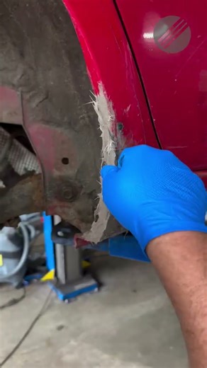 Quick and easy repair of a rust hole😱#rust #diy #fblifestyle