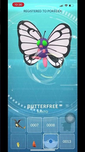 Pokémon GO - Evolving shiny Metapod into shiny Butterfree