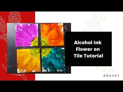 Alcohol Ink Flower on Tile Tutorial | Adirondack Inks