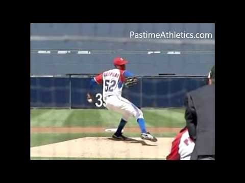 Aroldis Chapman NASTY FASTBALL Pitching Mechanics Slow Motion Baseball Instruction Velocity MLB