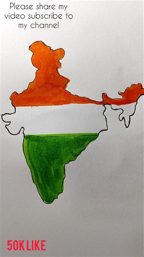 🇮🇳 How to Draw India Map Step by Step | Easy Drawing Tutorial #Shorts