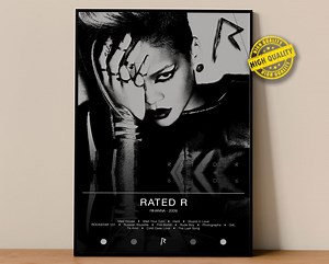 Rihanna Poster | Rated R Poster | Album Poster Prints | Wall Decor Posters | Album Cover | Pop Music Poster - Etsy Canada