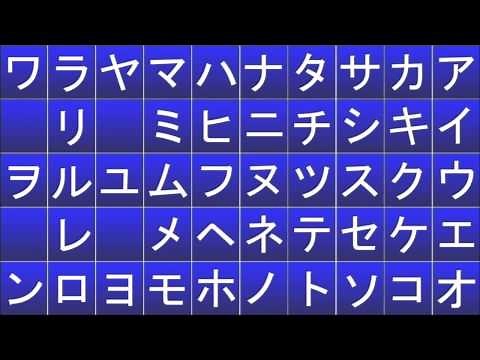 50音表 カタカナ Japanese Alphabet