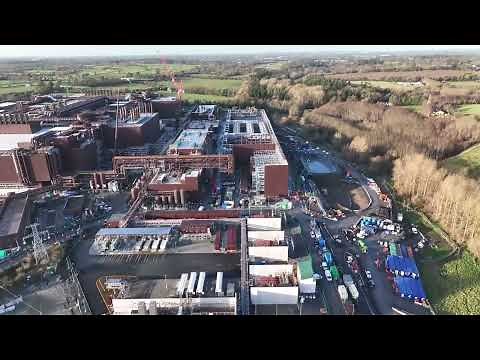 Drone footage of the Intel Ireland manufacturing expansion (December 2022)